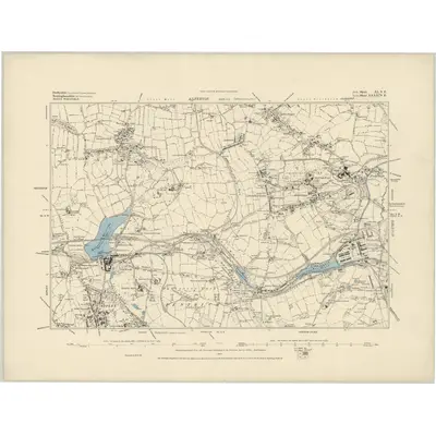 1878 Map of Derbyshire XL.NE, 1884 Print