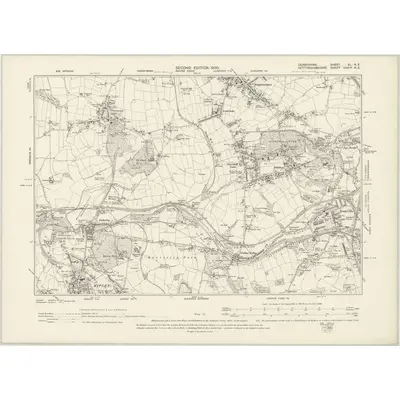 1898 Map of Derbyshire XL.NE, 1900 Print