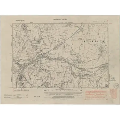 1937 Map of Derbyshire XL.NW, 1950 Print