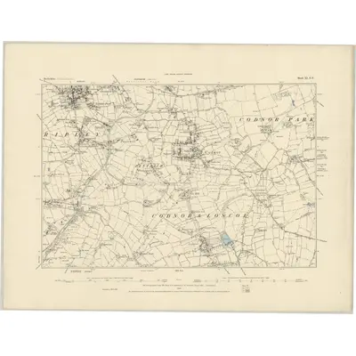 1879 Map of Derbyshire XL.SE, 1884 Print