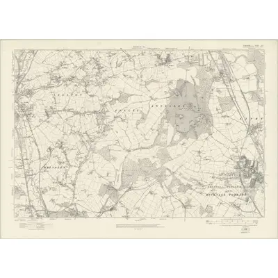 1913 Map of Derbyshire XLI, 1921 Print