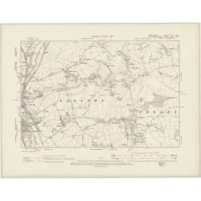1898 Map of Derbyshire XLI.NW, 1901 Print