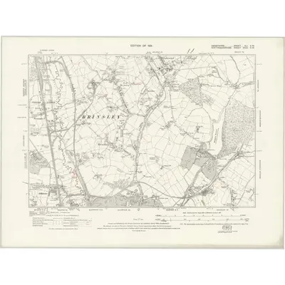 1913 Map of Derbyshire XLI.SW, 1921 Print