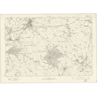 1920 Map of Derbyshire XLIII, 1924 Print