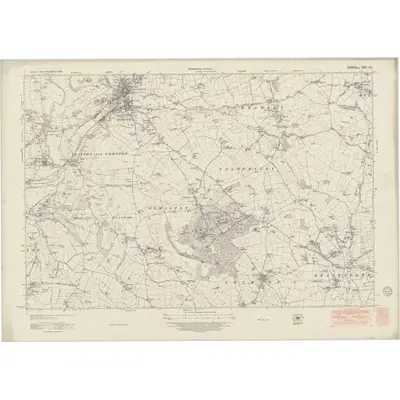1938 Map of Derbyshire XLIII, 1944 Print