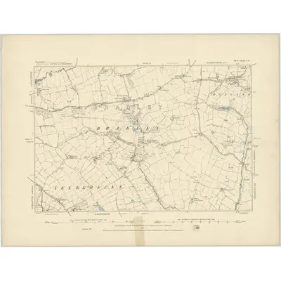 1880 Map of Derbyshire XLIII.NE, 1884 Print