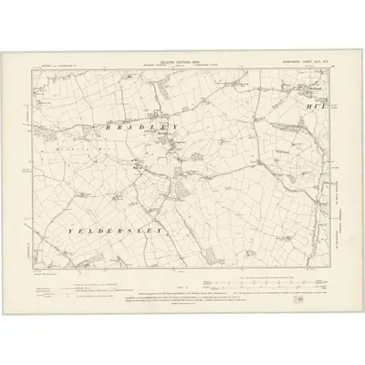 1898 Map of Derbyshire XLIII.NE, 1900 Print