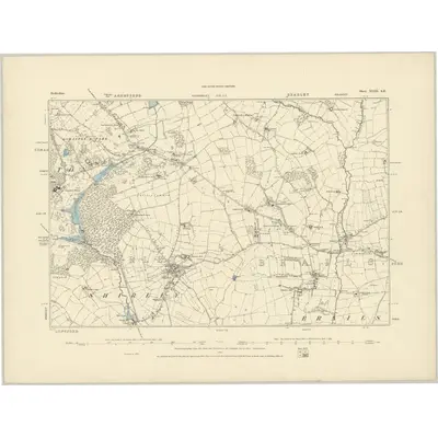 1880 Map of Derbyshire XLIII.SE, 1885 Print