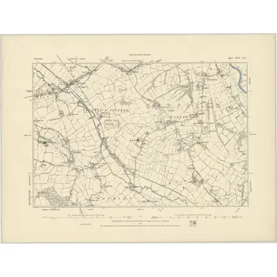 1879 Map of Derbyshire XLIV.NE, 1885 Print