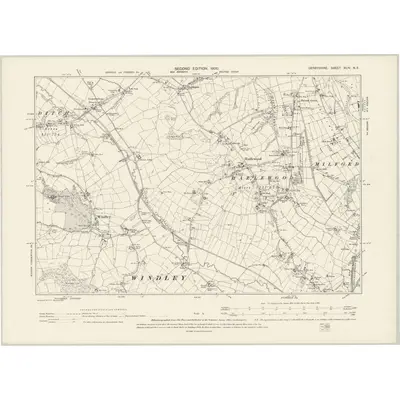 1898 Map of Derbyshire XLIV.NE, 1900 Print