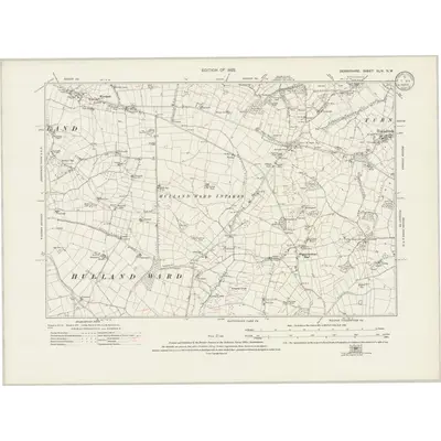 1920 Map of Derbyshire XLIV.NW, 1922 Print