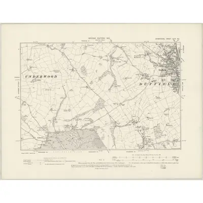 1898 Map of Derbyshire XLIV.SE, 1901 Print