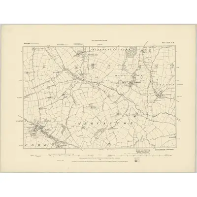 1880 Map of Derbyshire XLIV.SW, 1884 Print