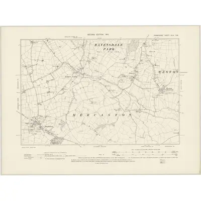 1898 Map of Derbyshire XLIV.SW, 1901 Print