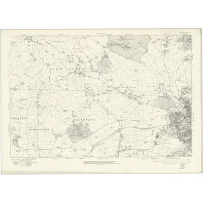 1913 Map of Derbyshire XLIX, 1922 Print