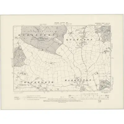 1899 Map of Derbyshire XLIX.NE, 1901 Print