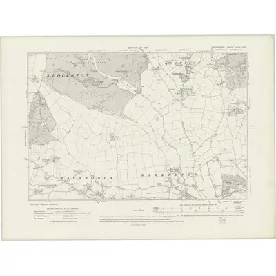 1913 Map of Derbyshire XLIX.NE, 1919 Print
