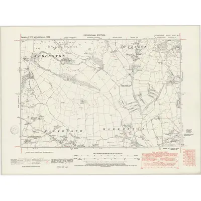 1938 Map of Derbyshire XLIX.NE, 1947 Print