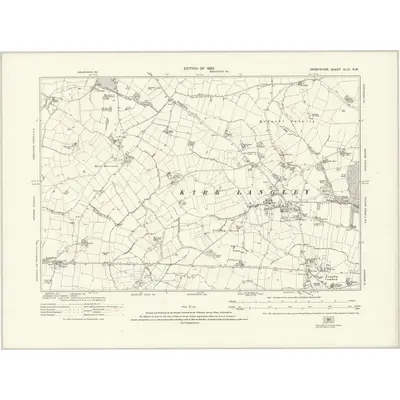 1920 Map of Derbyshire XLIX.NW, 1922 Print