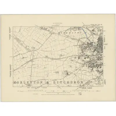 1880 Map of Derbyshire XLIX.SE, 1886 Print
