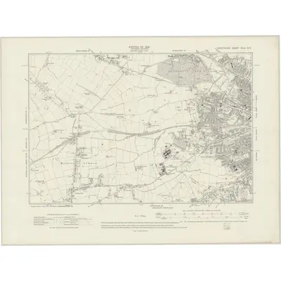 1913 Map of Derbyshire XLIX.SE, 1919 Print