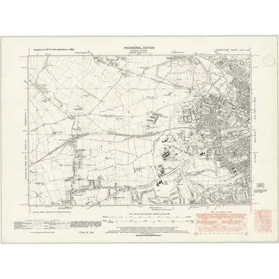 1938 Map of Derbyshire XLIX.SE, 1947 Print