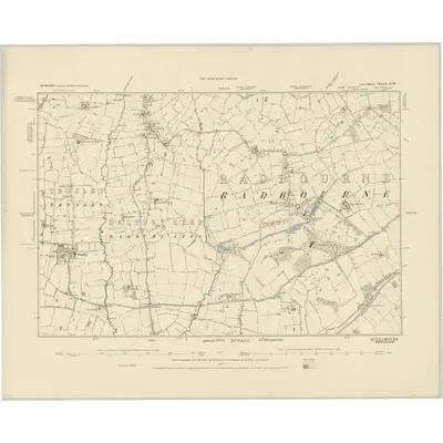 1880 Map of Derbyshire XLIX.SW, 1886 Print
