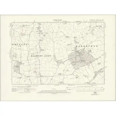 1920 Map of Derbyshire XLIX.SW, 1922 Print