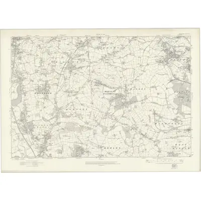 1913 Map of Derbyshire XLV, 1921 Print