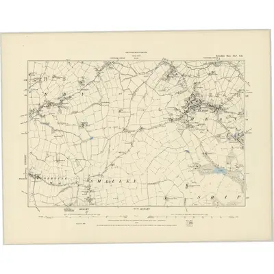 1880 Map of Derbyshire XLV.NE, 1886 Print