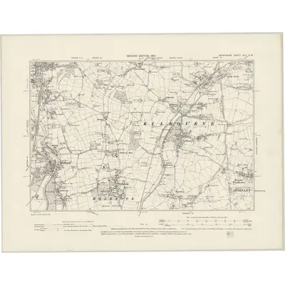 1898 Map of Derbyshire XLV.NW, 1901 Print