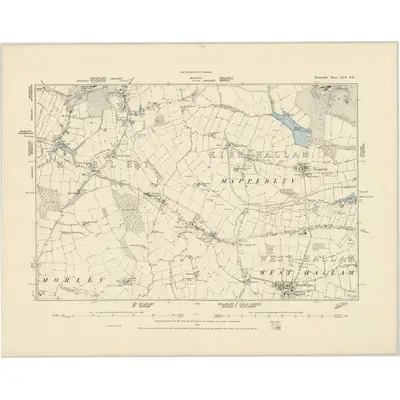 1880 Map of Derbyshire XLV.SE, 1886 Print