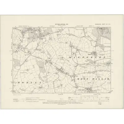 1899 Map of Derbyshire XLV.SE, 1901 Print
