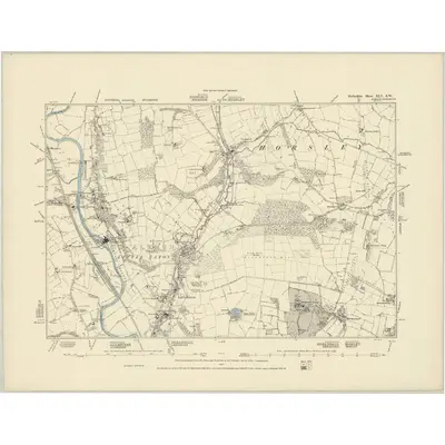1879 Map of Derbyshire XLV.SW, 1887 Print