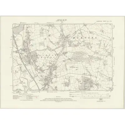 1913 Map of Derbyshire XLV.SW, 1921 Print