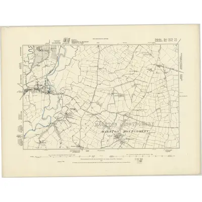 1880 Map of Derbyshire XLVII.NE, 1887 Print