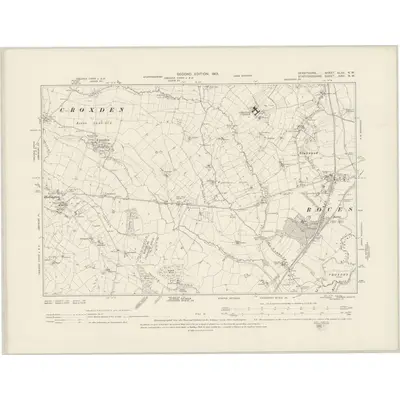 1899 Map of Derbyshire XLVII.NW, 1901 Print