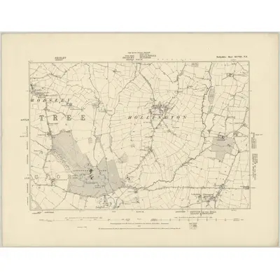 1880 Map of Derbyshire XLVIII.NE, 1887 Print