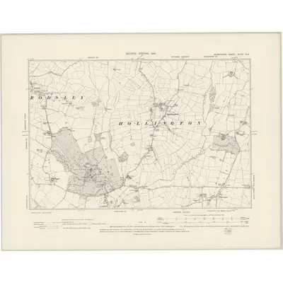 1898 Map of Derbyshire XLVIII.NE, 1901 Print