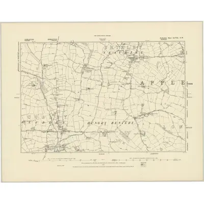 1880 Map of Derbyshire XLVIII.NW, 1887 Print