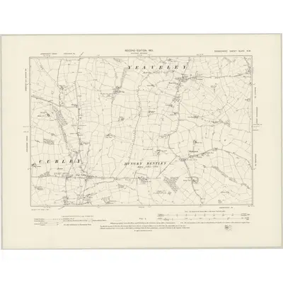 1899 Map of Derbyshire XLVIII.NW, 1901 Print