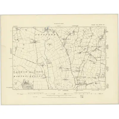 1880 Map of Derbyshire XLVIII.SE, 1887 Print