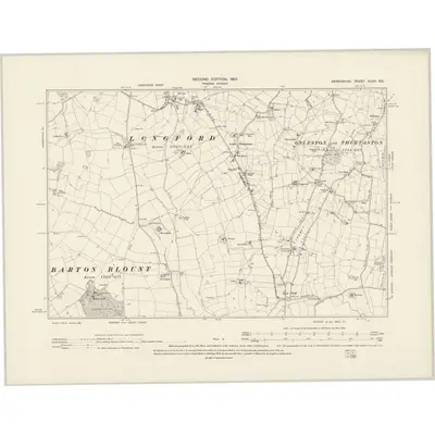 1899 Map of Derbyshire XLVIII.SE, 1901 Print