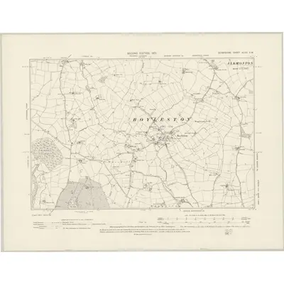 1899 Map of Derbyshire XLVIII.SW, 1901 Print