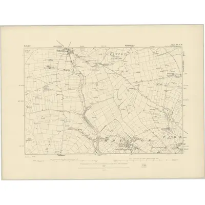 1879 Map of Derbyshire XV.NE, 1883 Print