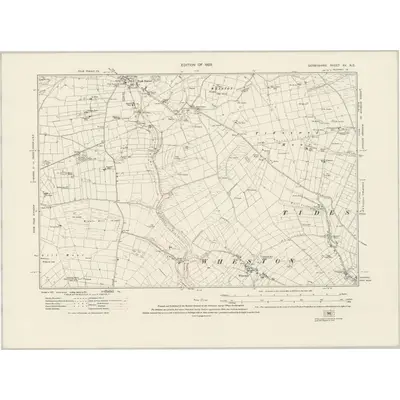 1919 Map of Derbyshire XV.NE, 1923 Print