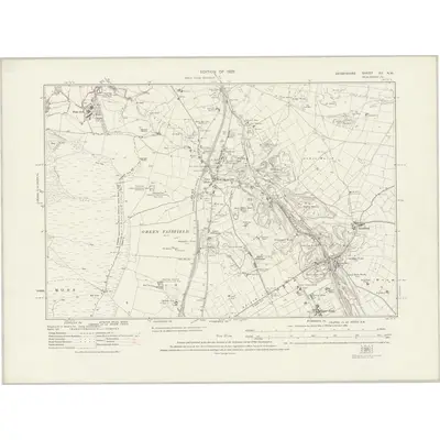 1919 Map of Derbyshire XV.NW, 1931 Print