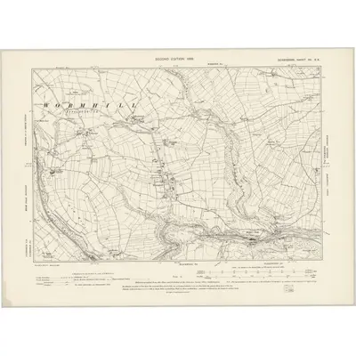 1897 Map of Derbyshire XV.SE, 1899 Print