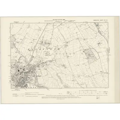 1897 Map of Derbyshire XV.SW, 1899 Print