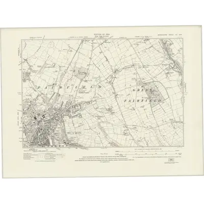 1919 Map of Derbyshire XV.SW, 1923 Print